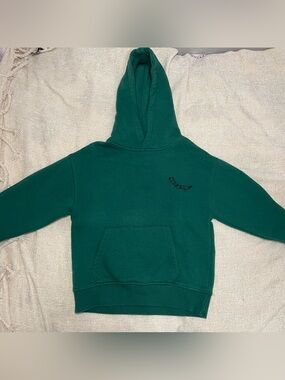 Zara Dark Green Kids Hoodie with Subtle Logo boys size 6